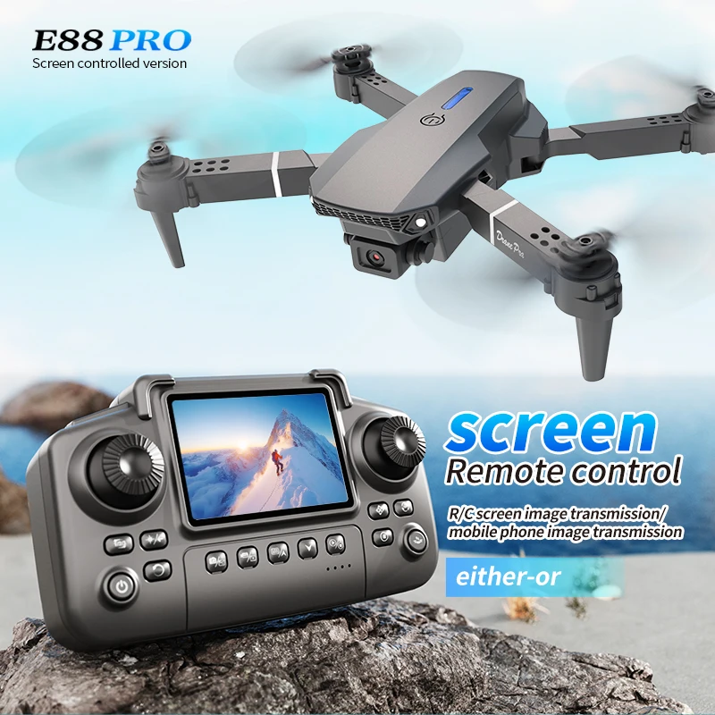 Hobby Rc Quadcopters - Professional E88 PRO Drone with Screen