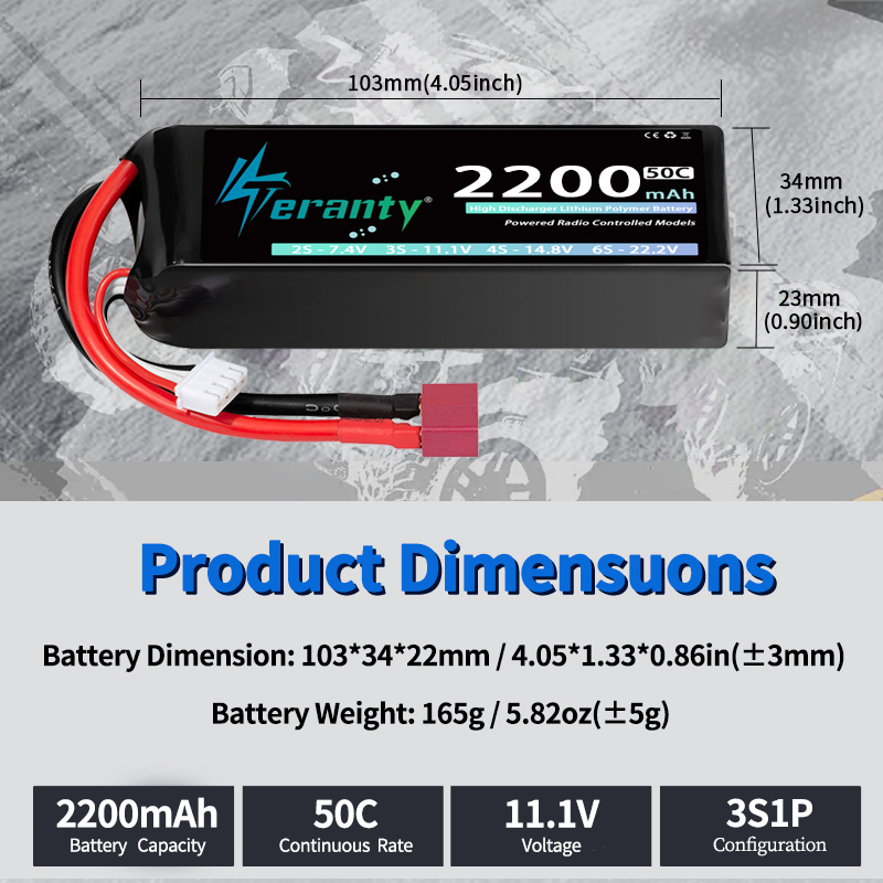 TERANTY 3S 2200/2400/2600mAh L - Rc Hobby Models recension och pris