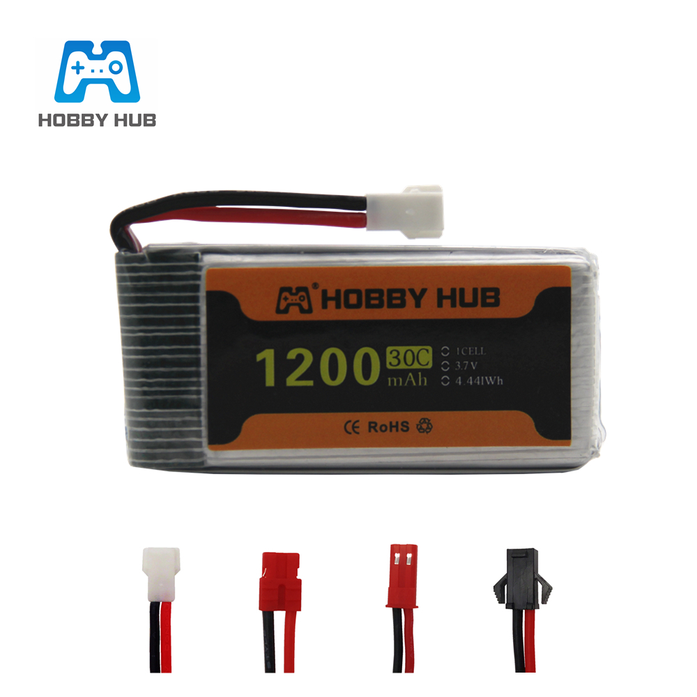 3.7V 1200mAh 30C Lipo Battery  - Rc Hobby Hub recension och pris