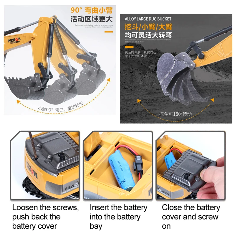 RC Excavator 2.4Ghz 6 Channel  - Rc Hobby Excavator recension och pris