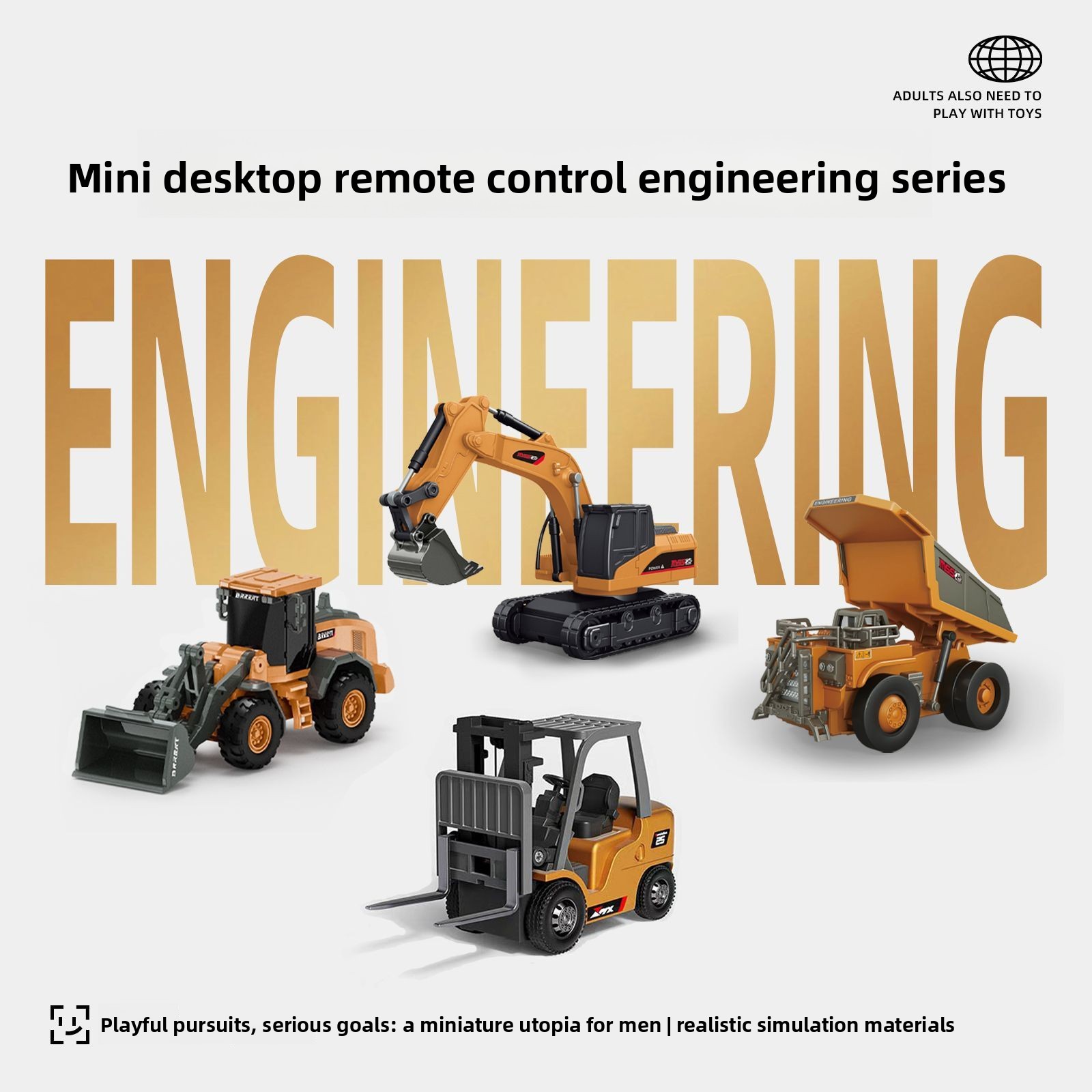 1:64 Metal RC Engineering Car  - Rc Hobby Excavator recension och pris