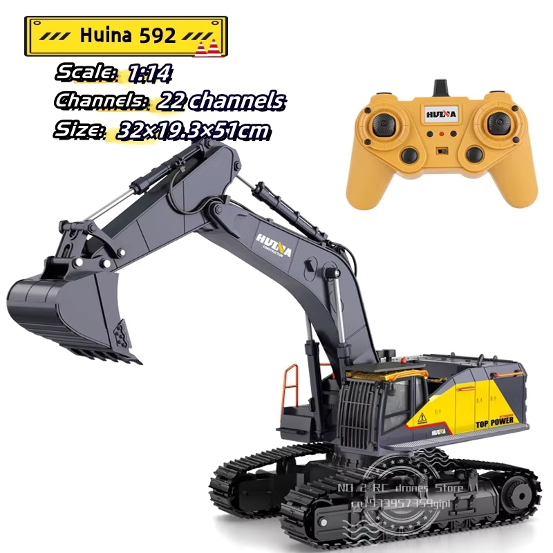 HUINA 592 1:14 Big Remote Cont - Rc Hobby Excavator recension och pris