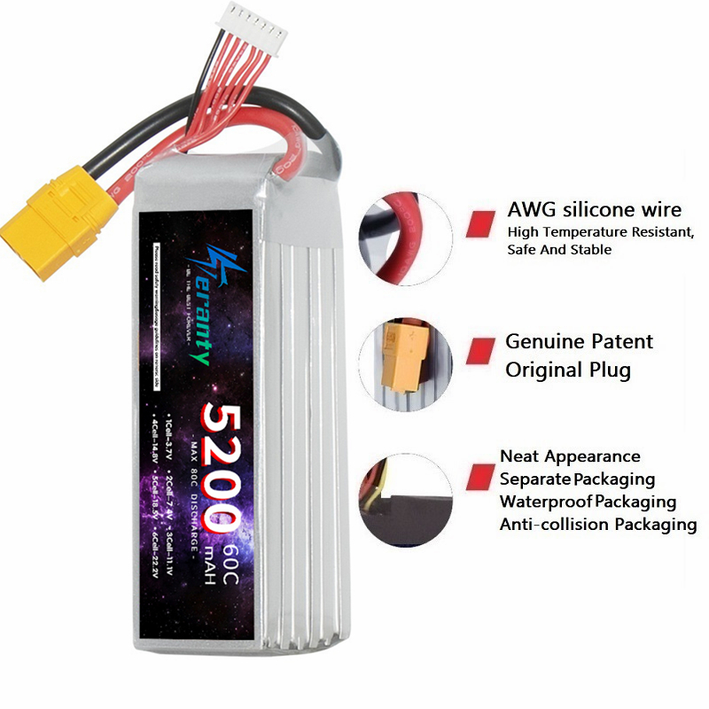 TERANTY 6S 5200mAh Lipo Batter - Rc Hobby Models recension och pris