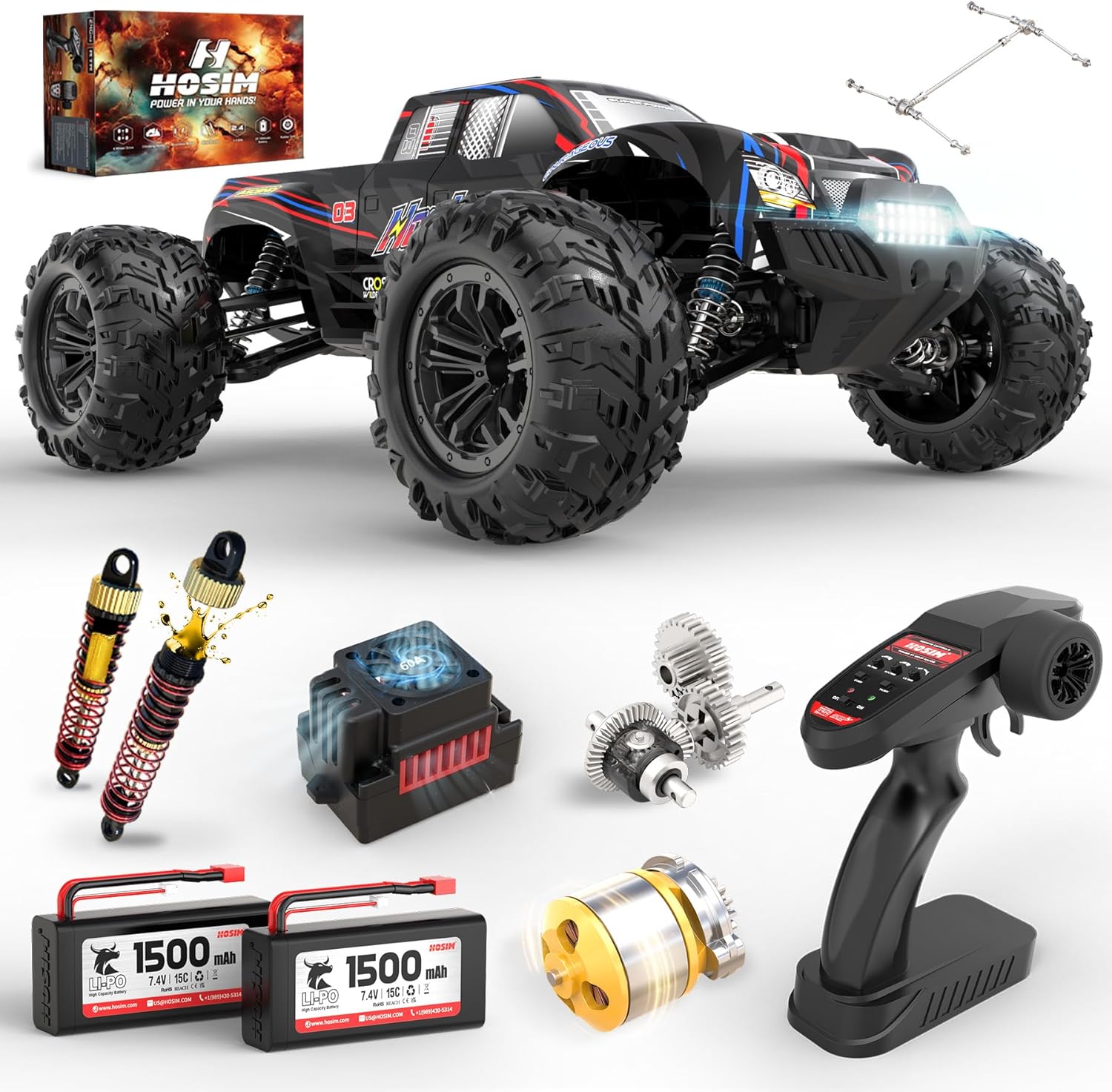 Brushless 1:10 RC Monster Truc - Rc Hobby Grade Monster Truck recension och pris