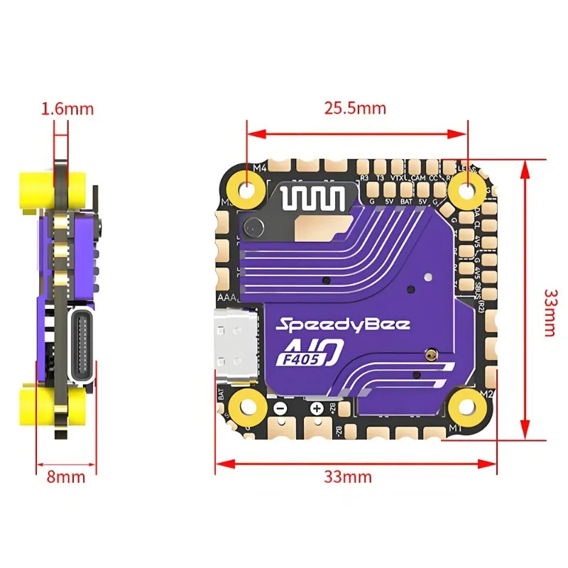 SpeedyBee F405 AIO Flight Cont - Fpv Racing Quadcopter recension och pris