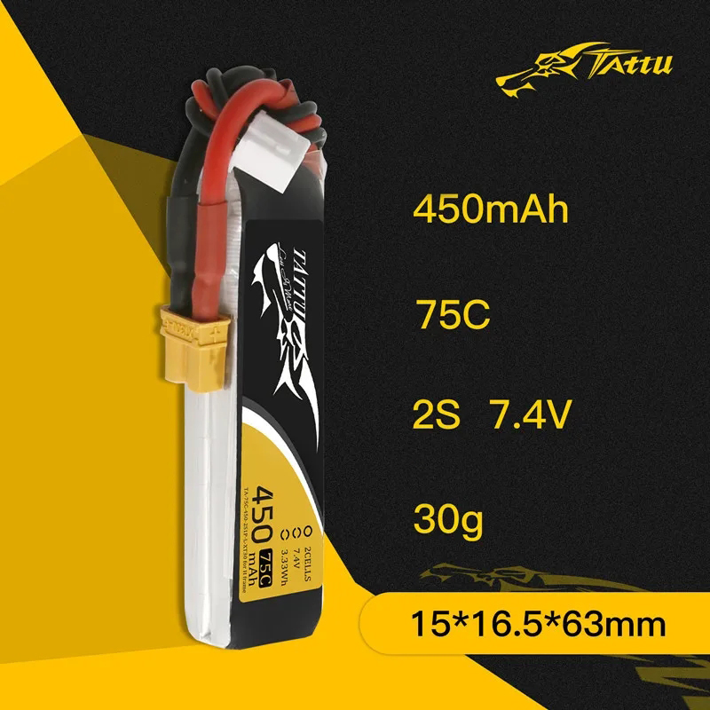 3Pcs NEW TATTU 450/500/550mAh  - Fpv Racing Quadcopter recension och pris